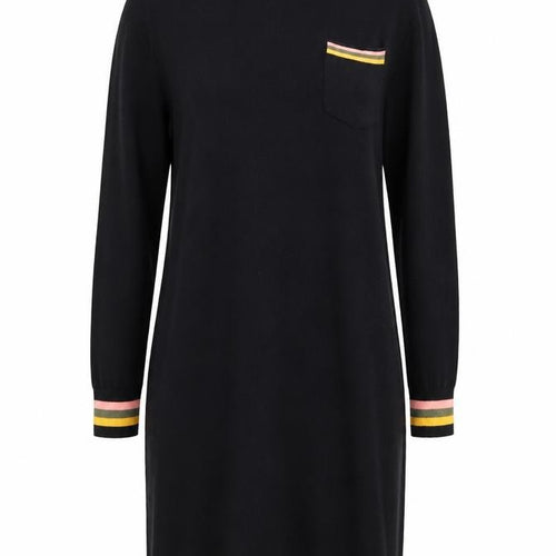 Sugarhill Boutique Black Knit Collared Dress, Size 8 Women