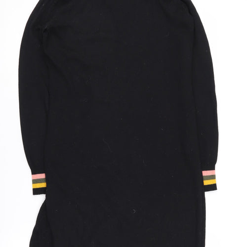 Sugarhill Boutique Black Knit Collared Dress, Size 8 Women