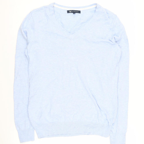 Crew Clothing Women's Blue V-Neck Pullover Jumper - Size 12