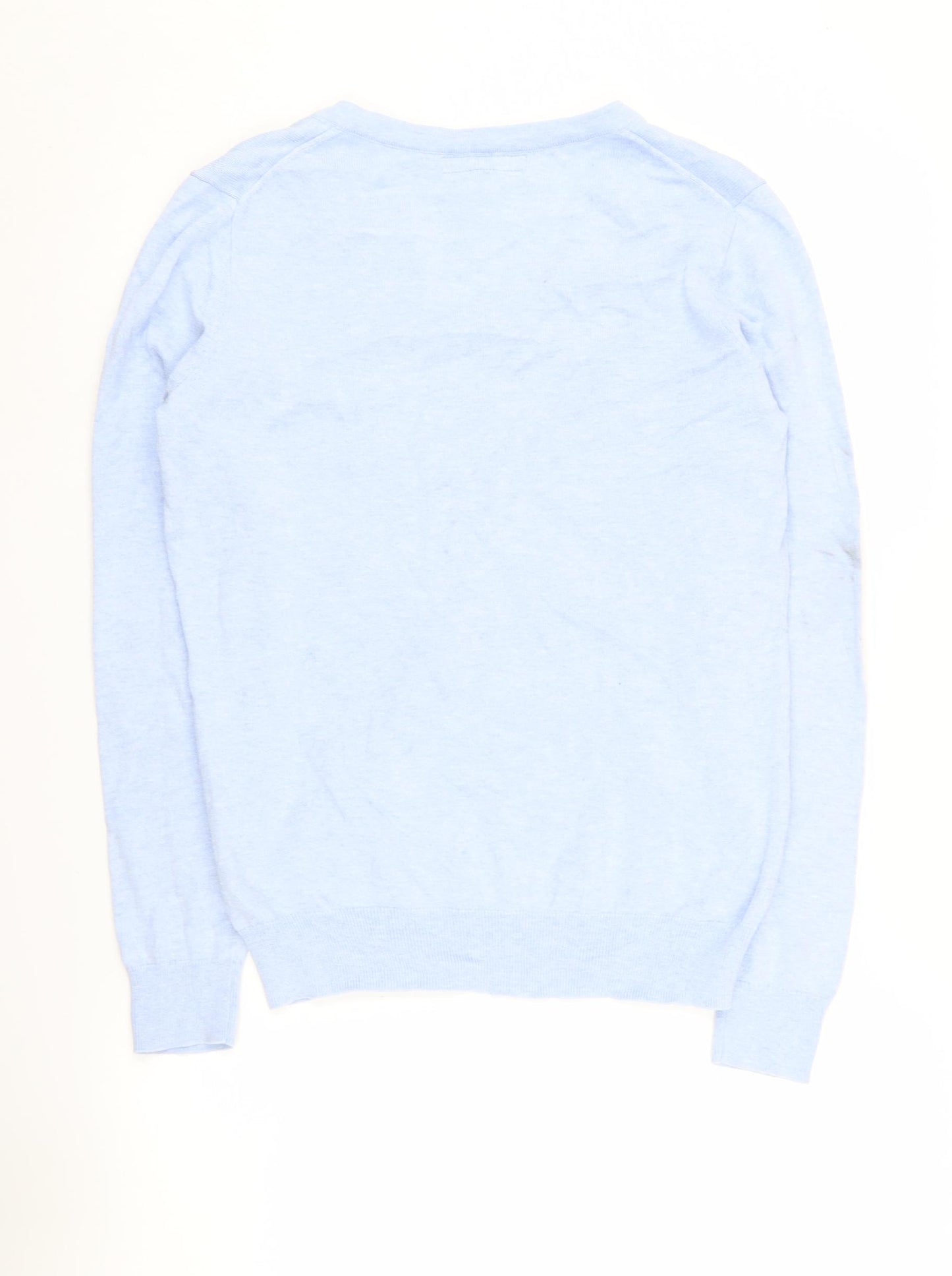 Crew Clothing Women's Blue V-Neck Pullover Jumper - Size 12