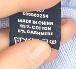 Crew Clothing Women's Blue V-Neck Pullover Jumper - Size 12