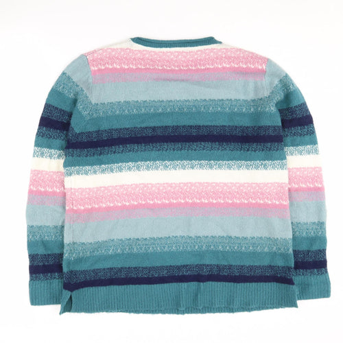 Isle Women's Multicoloured Striped Jumper, Size M, Crew Neck