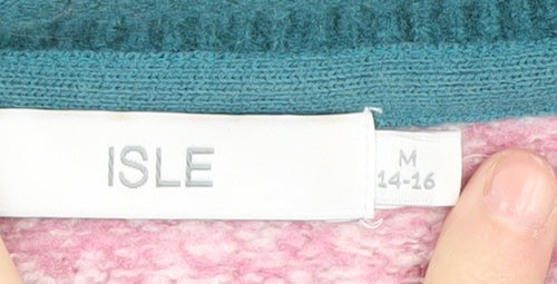 Isle Women's Multicoloured Striped Jumper, Size M, Crew Neck