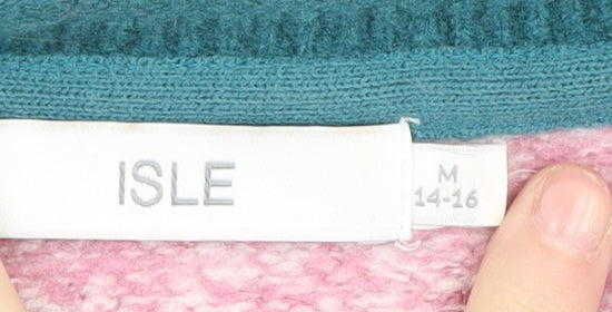 Isle Women's Multicoloured Striped Jumper, Size M, Crew Neck