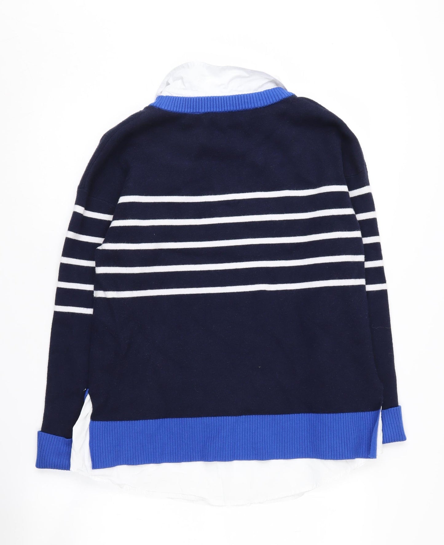Next Women's Blue Striped Pullover Jumper M