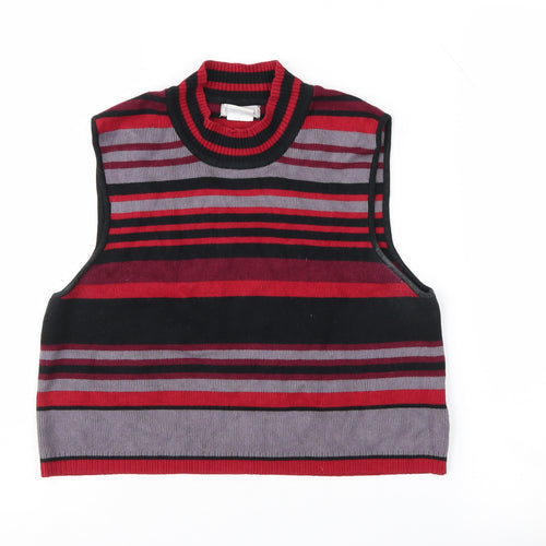 Cooperative Women's Multicoloured L Vest Striped Jumper