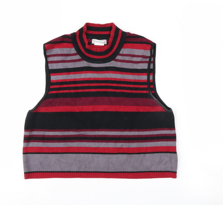 Cooperative Women's Multicoloured L Vest Striped Jumper