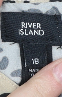 River Island Women's Black Pullover Jumper Size 18