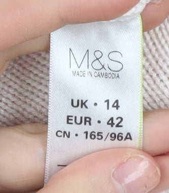 Marks and Spencer Women Ivory Cardigan Size 14