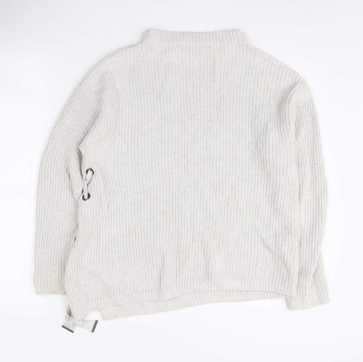 Oui Women's Ivory Mock Neck Pullover Jumper, Size 12