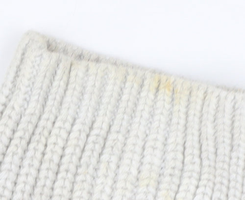 Oui Women's Ivory Mock Neck Pullover Jumper, Size 12