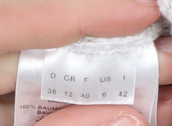 Oui Women's Ivory Mock Neck Pullover Jumper, Size 12