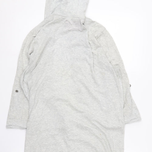 MAINE NEW ENGLAND Women's Grey Hooded Cardigan Size 14