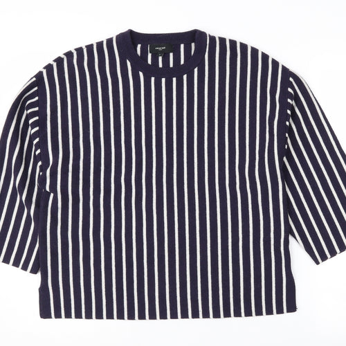 Sweewe Women's Blue Striped Pullover Jumper, Size S