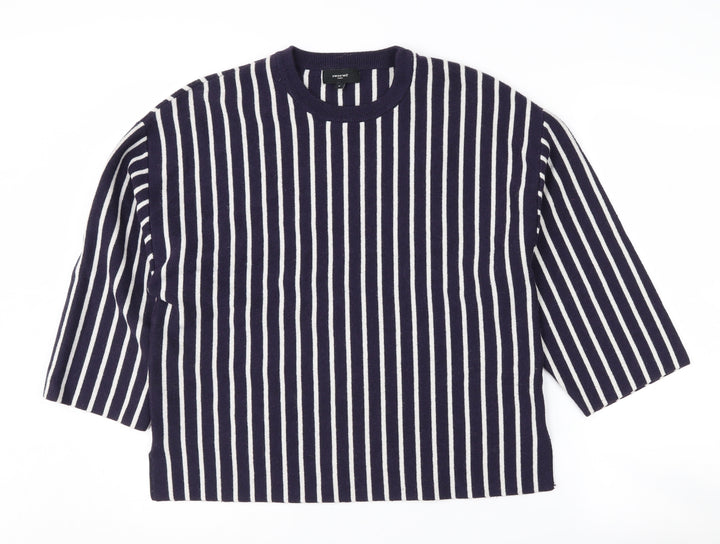 Sweewe Women's Blue Striped Pullover Jumper, Size S