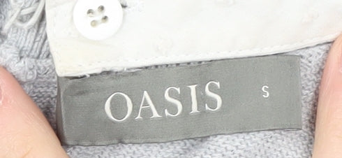 Oasis Women's Grey V-Neck Pullover Jumper S