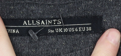 AllSaints Women's Grey Jumper Dress UK 10