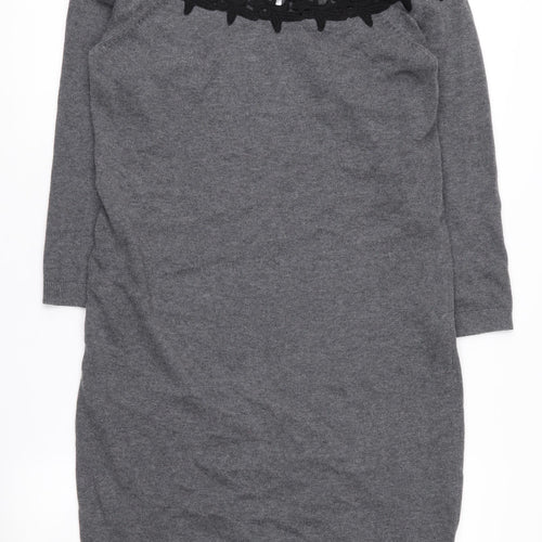 Clements Ribeiro Women's Grey 3/4 Sleeve Dress - Size 12
