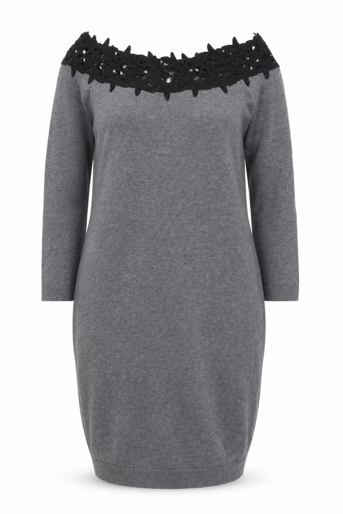 Clements Ribeiro Women's Grey 3/4 Sleeve Dress - Size 12