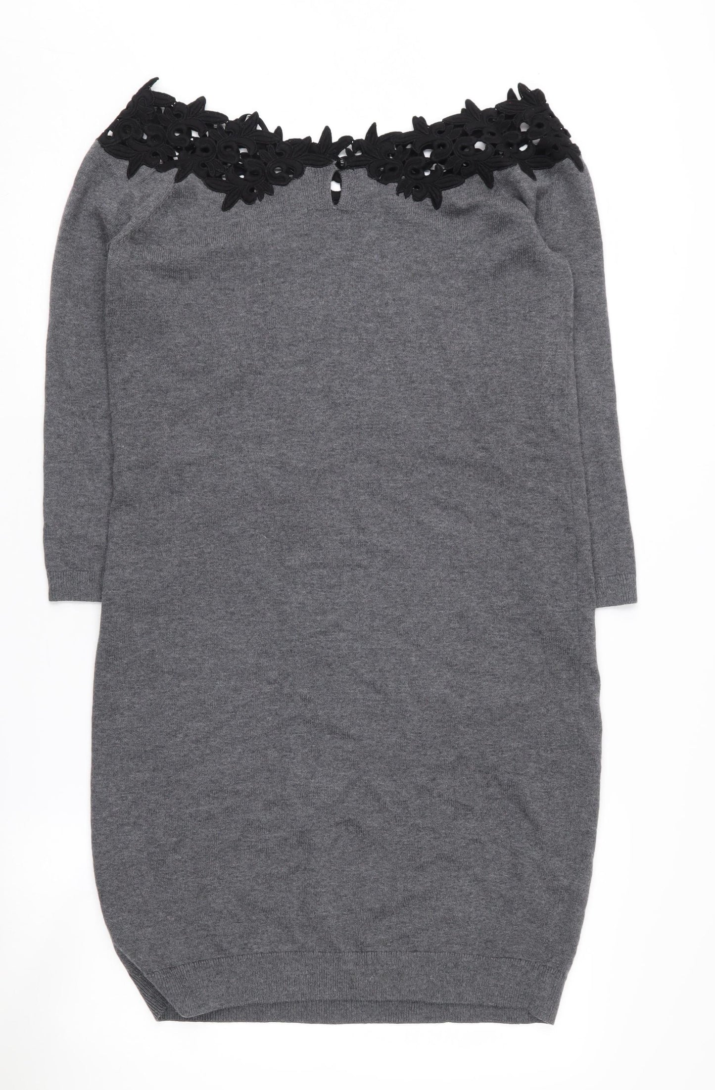 Clements Ribeiro Women's Grey 3/4 Sleeve Dress - Size 12