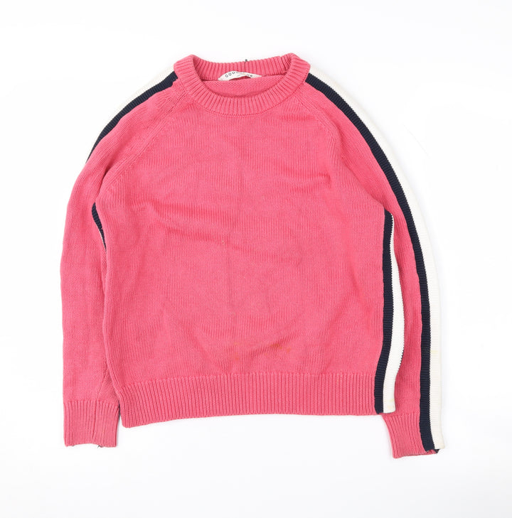 Goodmove Women's Pink Striped Pullover Jumper, Small
