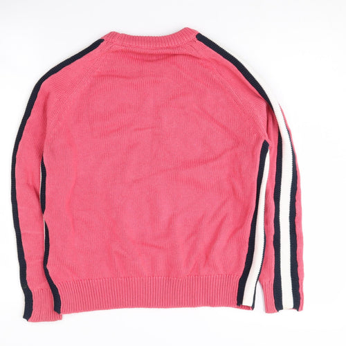 Goodmove Women's Pink Striped Pullover Jumper, Small