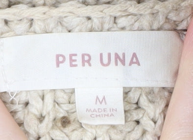 Per Una Women's Beige Roll Neck Pullover Jumper - Size M