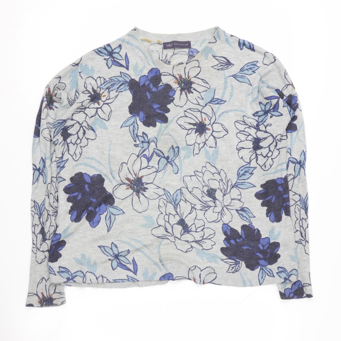 Marks and Spencer Women's Multicolour Floral Pullover Jumper Size 12