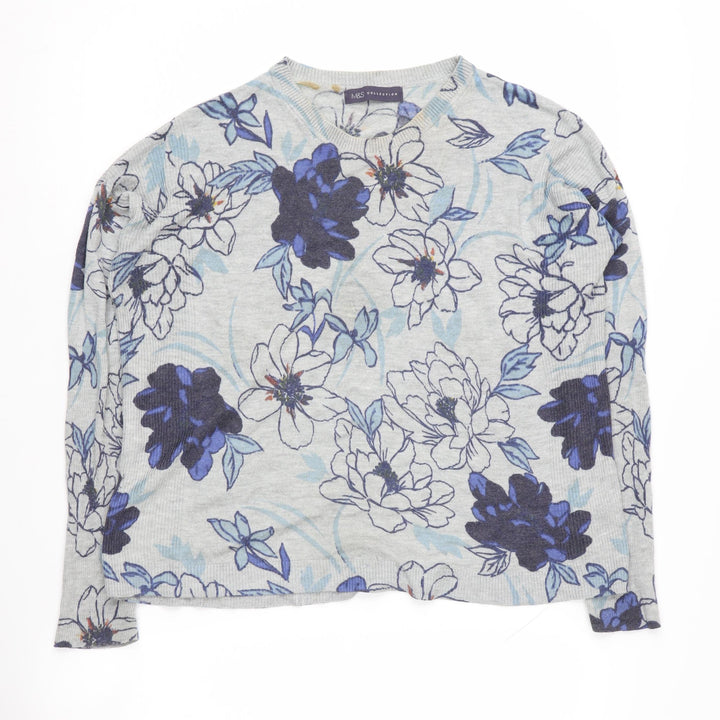 Marks and Spencer Women's Multicolour Floral Pullover Jumper Size 12