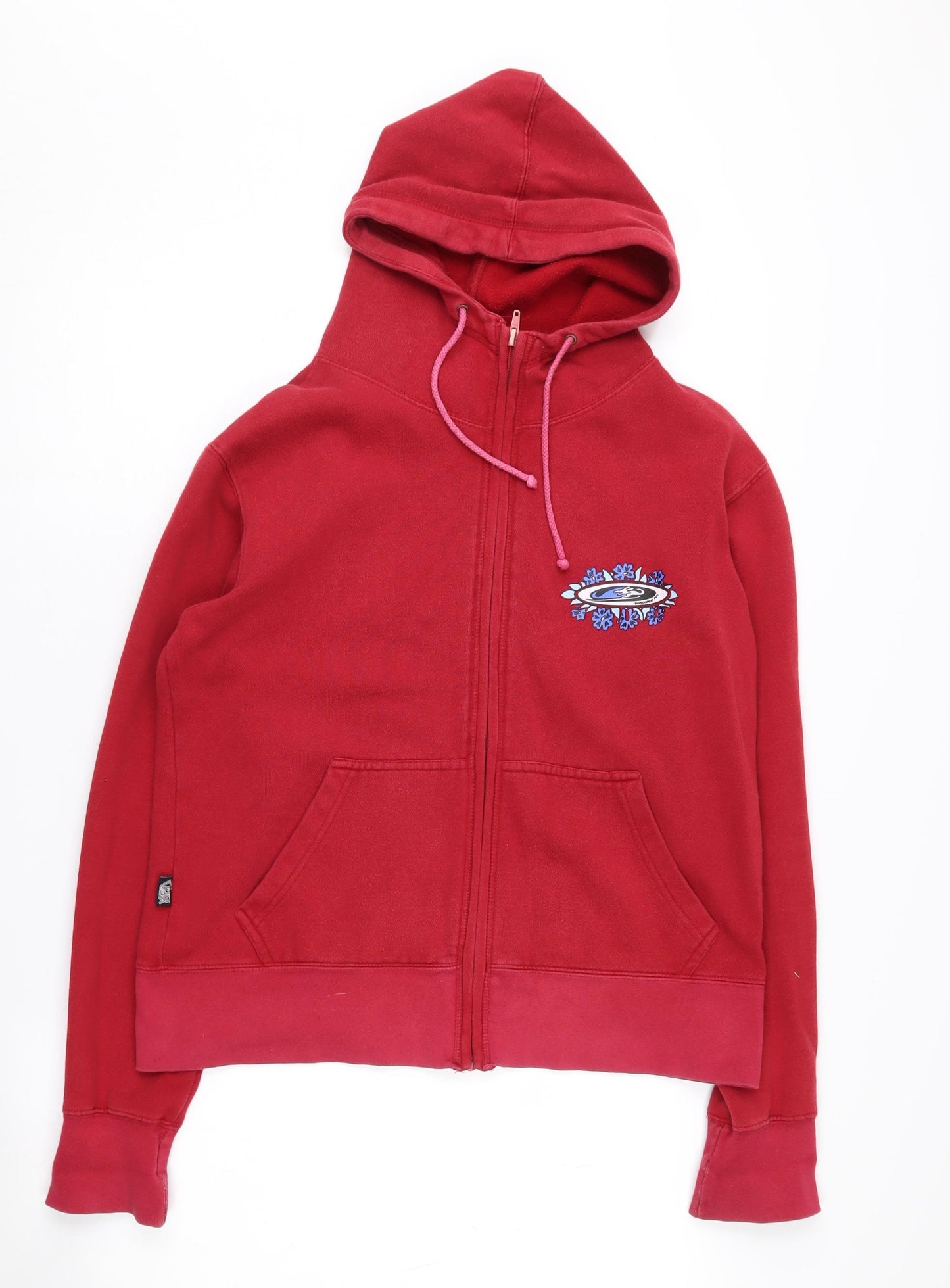 Kangaroo Poo Women's Red Full Zip Hoodie Size 12