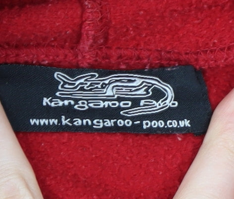 Kangaroo Poo Women's Red Full Zip Hoodie Size 12