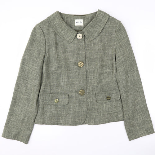 Viyella Women's Green Blazer Size 12 Polyester