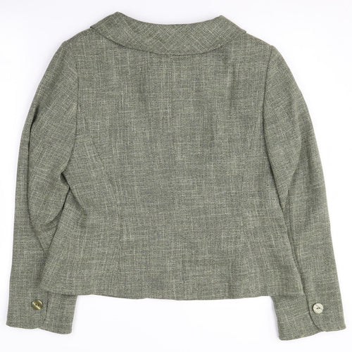 Viyella Women's Green Blazer Size 12 Polyester