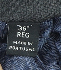 Jaeger Men's Grey Single-Breasted Suit Jacket 36r