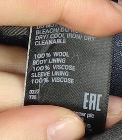 Jaeger Men's Grey Single-Breasted Suit Jacket 36r