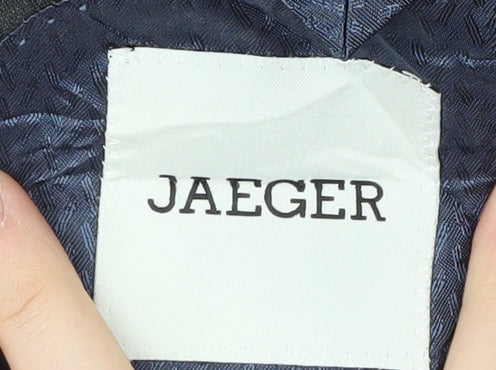 Jaeger Men's Grey Single-Breasted Suit Jacket 36r