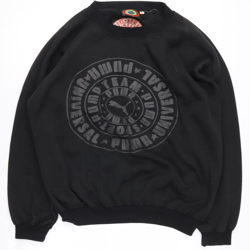 Puma Men's Black Graphic Print Sweatshirt L
