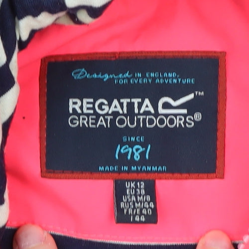 Regatta Women's Pink Waterproof Rain Coat, Size 12