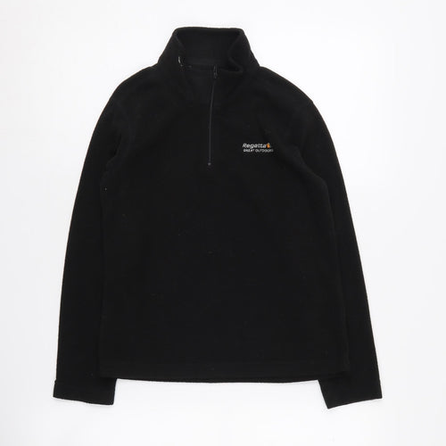 Regatta Boys Black Fleece 1/4 Zip Sweatshirt 9-10 Years
