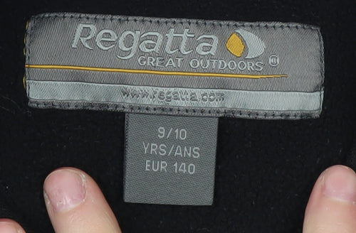 Regatta Boys Black Fleece 1/4 Zip Sweatshirt 9-10 Years