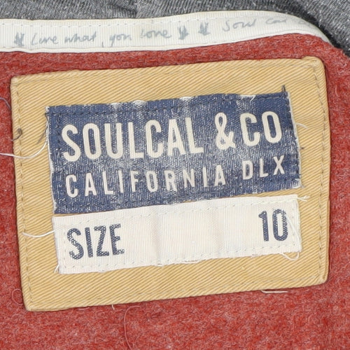 SoulCal & Co Women’s Red Full Zip Hoodie Size 10