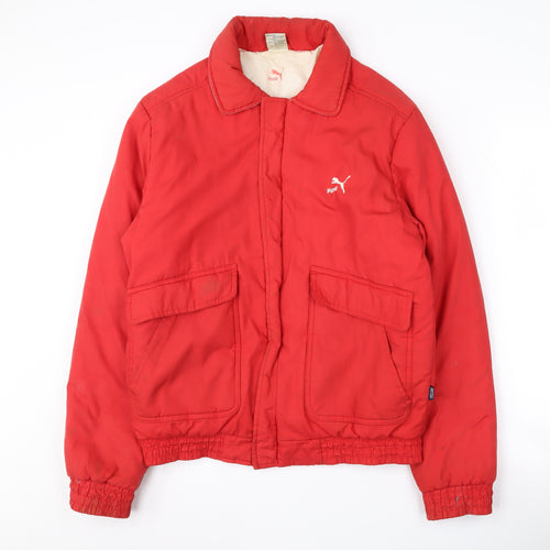 Puma Men's Red Mid-Length Basic Jacket M