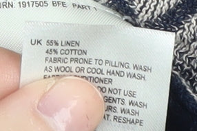 White Stuff Women's Blue Geometric Pullover Jumper Size 10