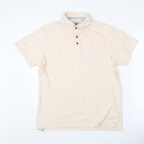 Mantaray Men's Beige Polo Shirt S - Casual Short Sleeve