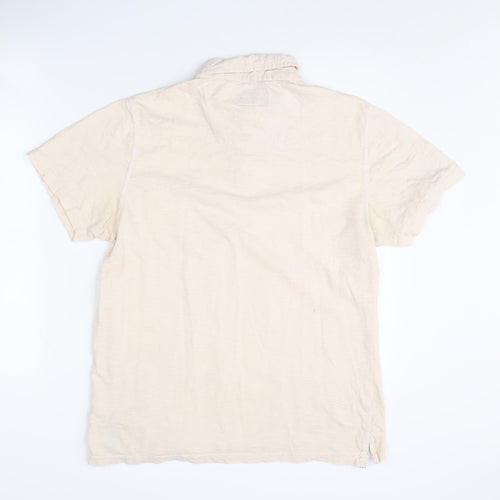 Mantaray Men's Beige Polo Shirt S - Casual Short Sleeve