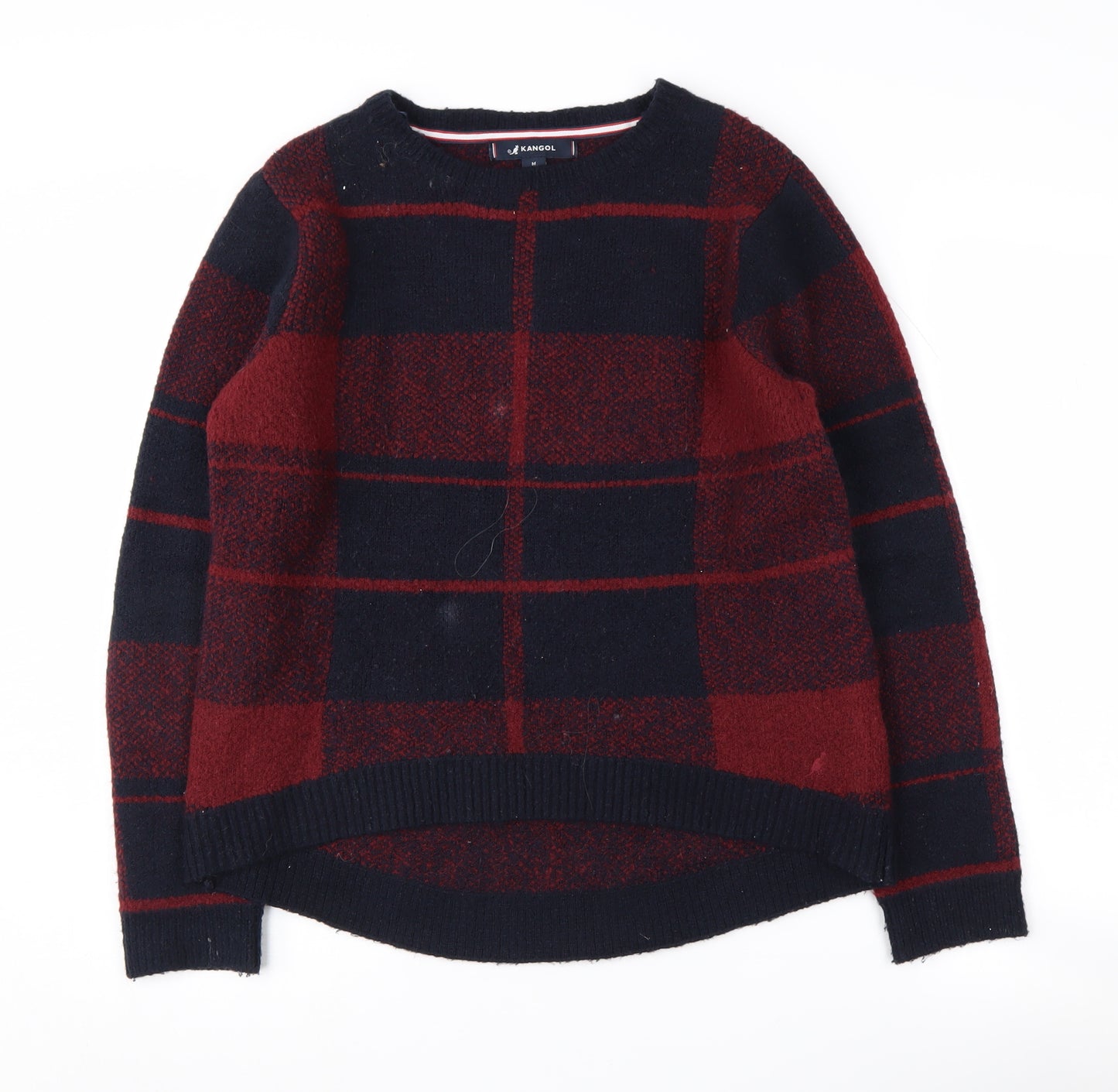 Kangol Men's Multicoloured Plaid Pullover Jumper, Size M