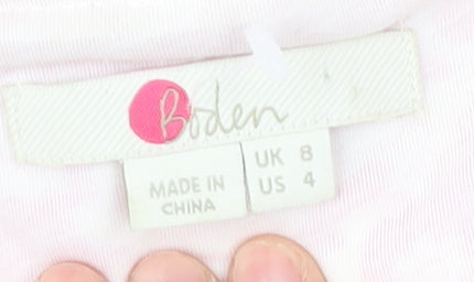 Boden Women Pink Floral A-Line Midi Dress UK 8