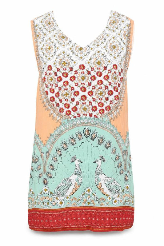 Front view of White Stuff Women’s Multicoloured Viscose Dress, size UK 10