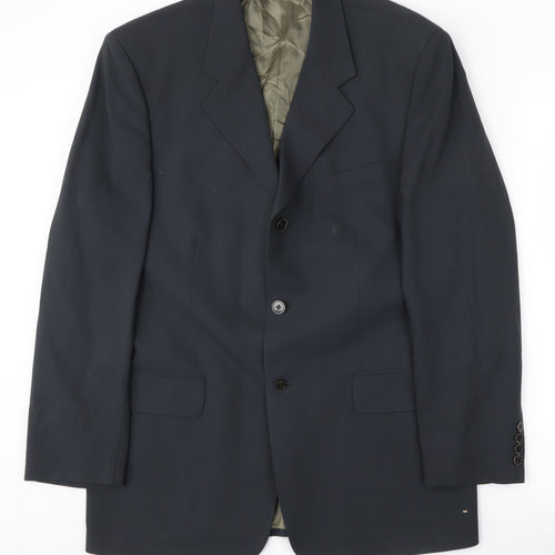 Pierre Cardin Men's Grey Blazer 40R Wool Jacket