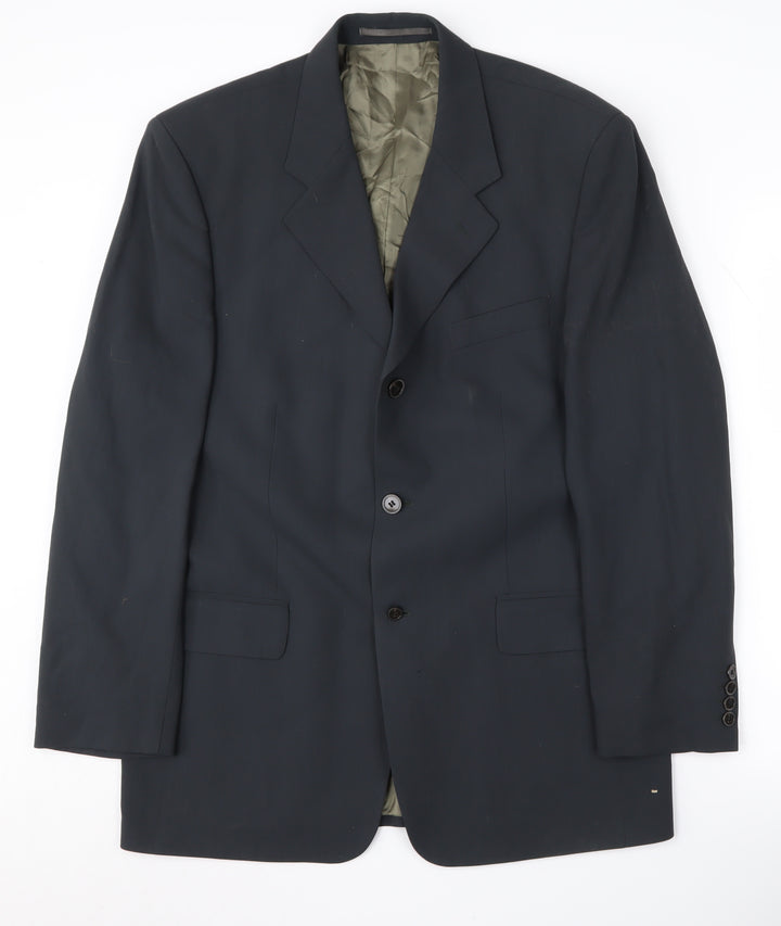 Pierre Cardin Men's Grey Blazer 40R Wool Jacket